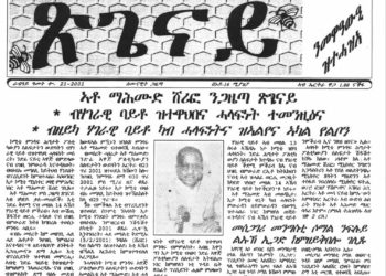 ኣርካናት ገድልን ናጽነትን፡ ግዳያት መስከረም 2001 ብቓላቶም – ዝርርብ ሚ/ር ዞባዊ ምምሕዳርን ኣብ ኦ ወንበር ምንዳፍ ሕጊ ሰልፍታትን ኣቶ ማሕሙድ ሸሪፎ ምስ ጋዜጣ ጽጌናይ-  (16 ሚያዝያ 2001)